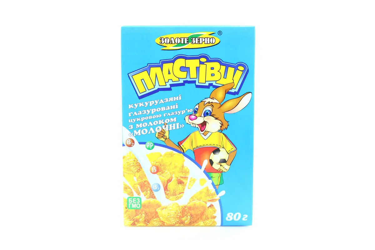 Zolote Zerno glazed milk corn flakes 80g carton