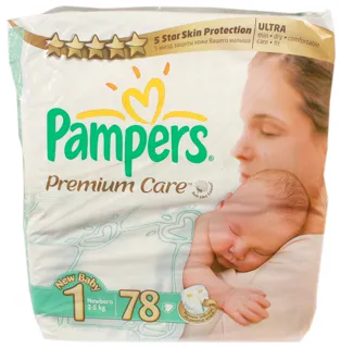 Pampers Premium Care 1 NewBorn Diapers Economy Pack 78pcs — photo 2
