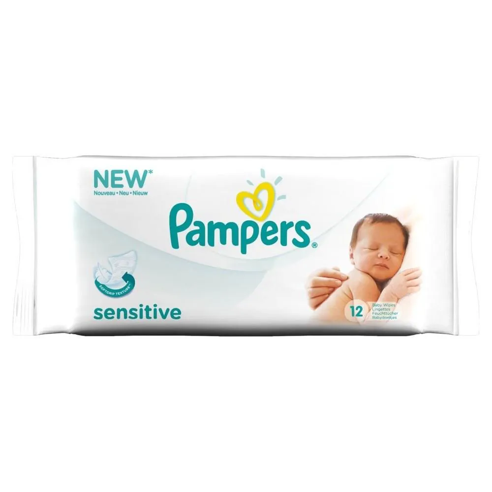 Pampers Baby Sensitive Wipes Travel Pack 12 pcs