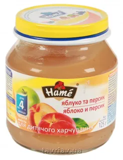 Hame Apple and Peach Puree Glass Jar 125g — photo 10