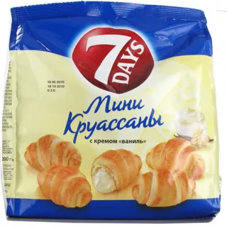7 Days Mini Croissants with Vanilla Cream Filling 60g — photo 6
