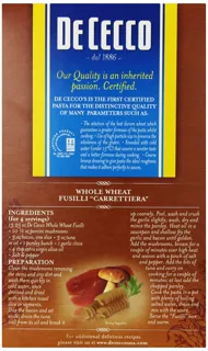 De Cecco Whole Wheat Pasta, Fusilli, 13.25 oz (Pack of 12) — photo 10
