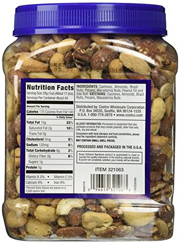 Ks Extra Fancy Mixed Nuts Преміум якості 40oz (2.5lb)