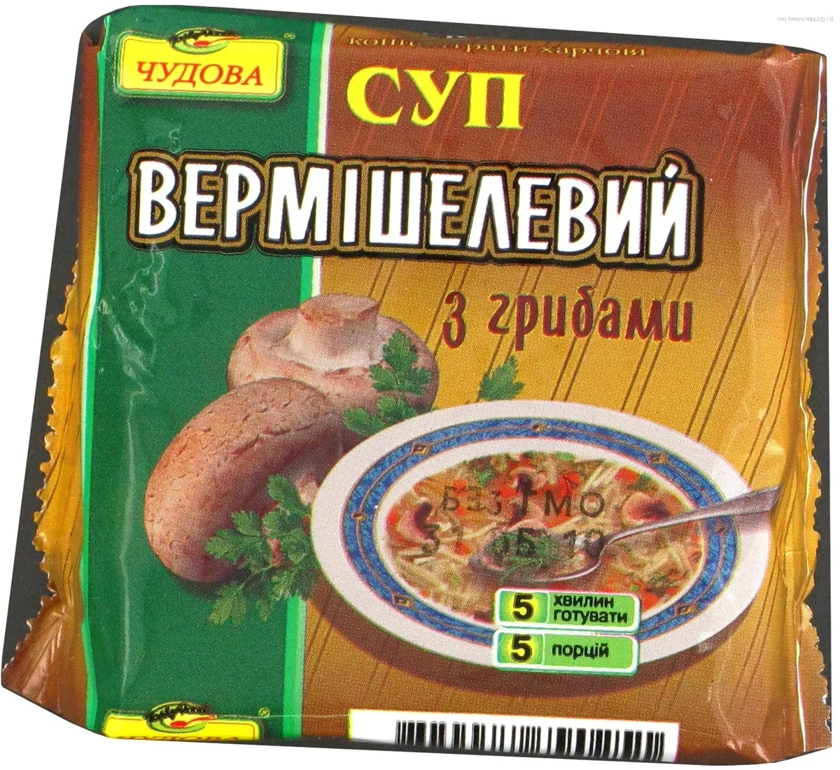 Chudova Vermicelli Soup with Mushrooms 160g flow pack