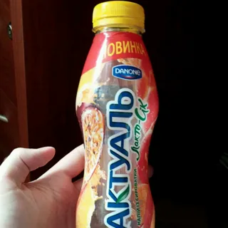 Danone Aktual whey drink with peach and passion fruit juice 580g — photo 6
