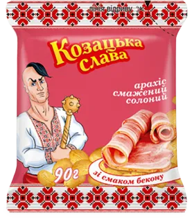 Kozatska Rozvaga Bacon Flavored Roasted Salted Peanuts 100g — photo 3