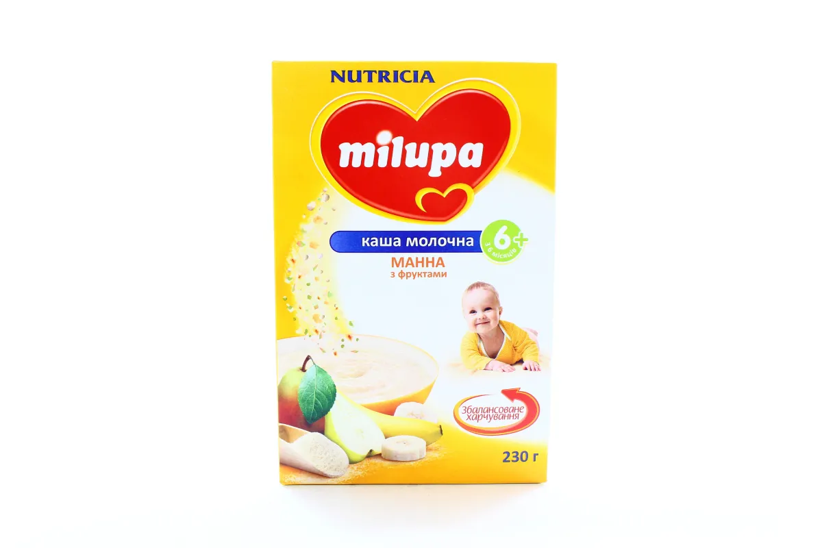 Milupa Semolina Baby Porridge with Fruits from 6 Months 230g Carton