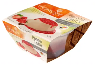 Kremuar Panna Cotta Cream Dessert with Strawberry Sauce 120g — photo 2