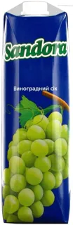 Sandora White Grape Juice No Sugar 1000ml Tetra Pak — photo 5