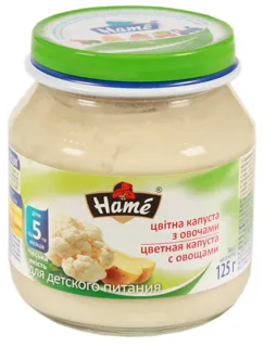 Hame Vegetable Puree Cauliflower with Vegetables for Children from 4 Months Glass Jar 125g — photo 8