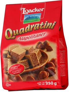 Loacker Quadratini Napolitaner Wafers Hazelnut Filling 250g — photo 2