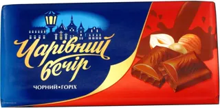 Volshebny Vecher dark dessert chocolate with nuts 85g — photo 4