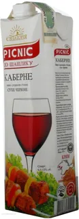 Evpatoria Picnic Cabernet Red Dry Table Wine 13% Tetra Pak 1000ml — photo 3