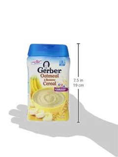 Gerber Children's Cereals 3 Flavor Variety Pack: (1) Gerber Oatmeal and Banana — photo 2