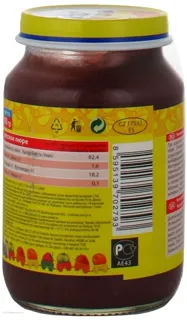 HAMÉ S.r.o. blueberry and cheese puree for children from 6 months glass jar 190g — photo 3