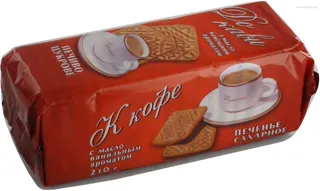 Roshen Coffee Biscuits Butter Vanilla Flavor 210g — photo 5