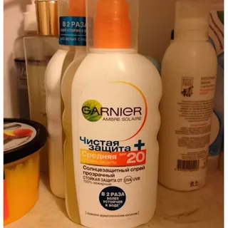 Спрей проти засмаги Garnier Ambre Sola Чистий захист Прозорий SPF20 200 мл — фото 7