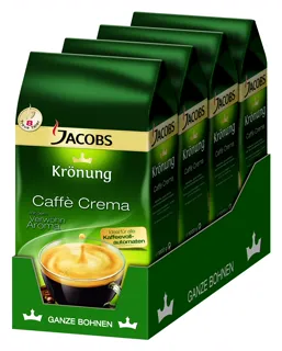 Jacobs Krönung Cafe Crema Classic, coffee beans, pack 4 x 1000 g — photo 3