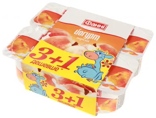 Fanny Peach Yogurt 1.5% Plastic Cup 4x120g — photo 6