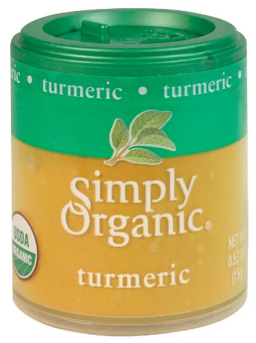 Simply Organic Корінь куркуми органічний, 0,53 унції, 6 шт.