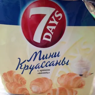 7 Days Mini Croissants with Vanilla Cream Filling 60g — photo 8