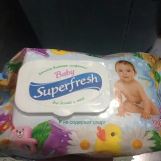 Superfresh Baby Wipes with Flap for Babies and Moms 120 pcs — photo 5