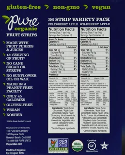Pure Organic Fruit Strips Variety Pack, 36g — photo 6