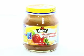 Hame Strawberry Fruit Puree for Children 6+ Months Glass Jar 125g — photo 5