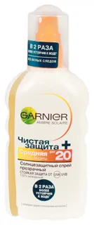 Спрей проти засмаги Garnier Ambre Sola Чистий захист Прозорий SPF20 200 мл — фото 4