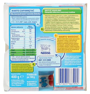 Jogurcik Yogurt with Raspberry 4*100 Nestle 400g — photo 4