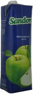 Sandora apple juice from green apples, reconstituted, clarified, pasteurized, no sugar, 1000ml Tetra Pak — photo 3