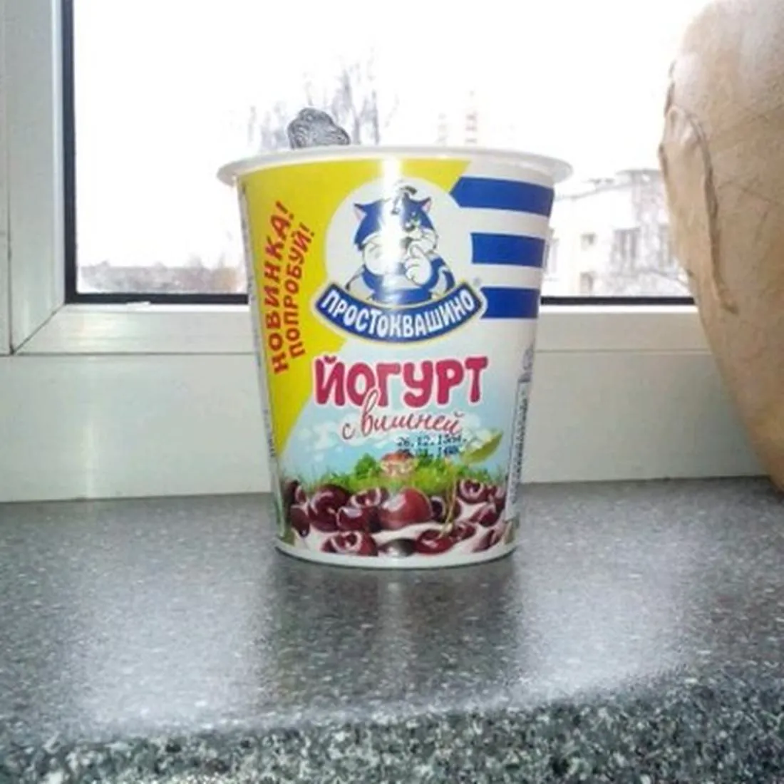 Prostokvashyno Cherry Yogurt 2.5%, 350g