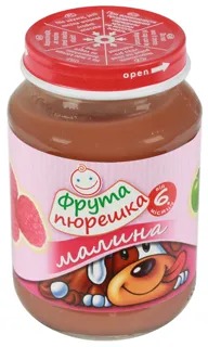 Fruta Piureshka Raspberry Puree for Children from 6 Months 190g Glass Jar — photo 2