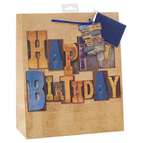 ASDA Kraft Happy Birthday Large Gift Bag