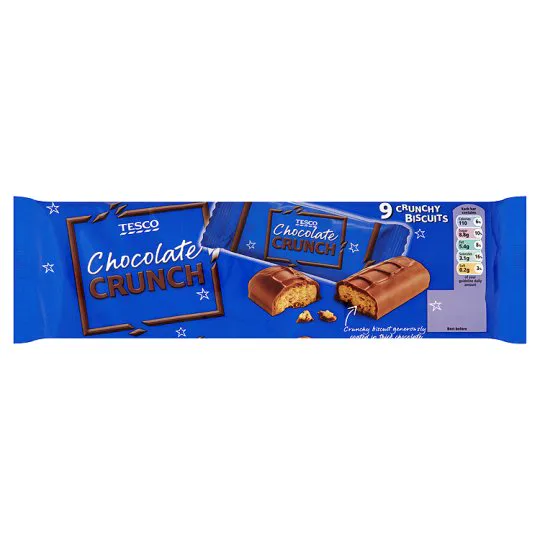 Tesco Молочний шоколад Crunch печиво