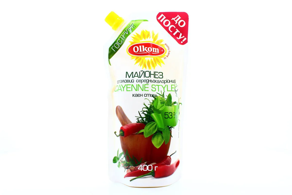 Olkom Mayonnaise Cayenne Style 53% 400g