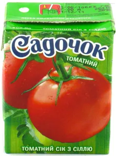 Sadochok Tomato Juice with Salt Tetra Pak 200ml — photo 2