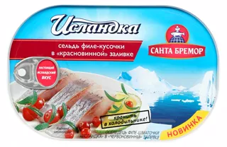 Icelandic Herring Fillet 200g in Red Wine Marinade — photo 2