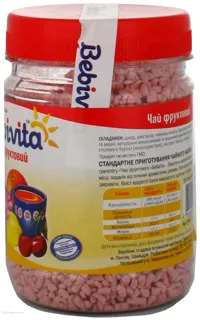 Bebivita Children's Instant Fruit Tea from 6 Months 130g Plastic Jar — photo 4