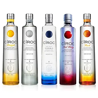 Ciroc Fab 5 pcs: 1x Ciroc 70cl 40% ABV, 1x Ciroc Peach 70cl 35% ABV, 1x Ciroc Red Berry 70cl 37.5% ABV, 1x Ciroc Coconut 70cl 35% ABV, 1x Ciroc Pineapple 70cl 35% ABV — photo 6