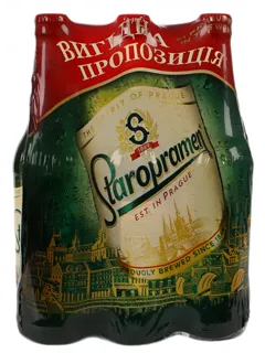 Staropramen Prague Light Pasteurized Beer Glass Bottle 4.2% Vol. 6x500ml — photo 2