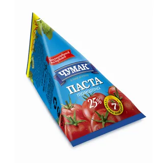 Chumak Tomato Paste 25% 7 Best Tomatoes 70g Tetra Pak — photo 4