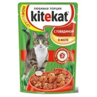 Kitekat Beef in Jelly 100g — photo 3