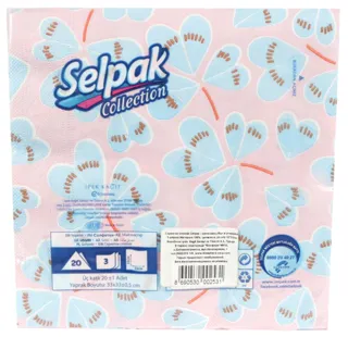 Selpak 3-ply paper napkins 33x33cm 20pcs — photo 4