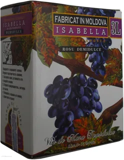 Alianta Izabela Semi-sweet Red Wine 3L — photo 3