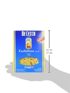 De Cecco Farfalline Pasta Cut No. 95 16 oz Box — photo 5