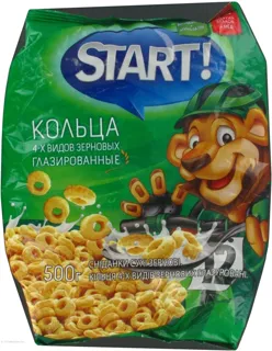 Start! Glazed Cereal Rings 4-Grain 500g — photo 3