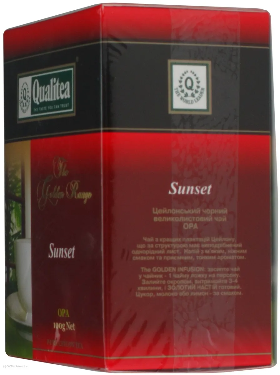 Чай Qualitea Sunset чорний великий лист 100г