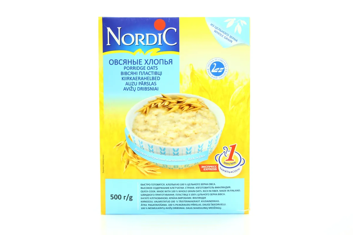 Пластівці Nordic вівсяні швидкого приготування 500г