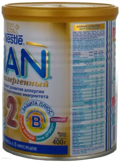 Nestle Nan 2 Hypoallergenic Milk Mix Dry For Children From 6 Months Iron Can 400g Netherlands — photo 5